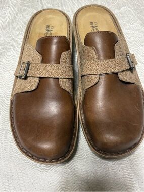 NAOT AVIGNON Brown Leather Slip-On Clog Size 38